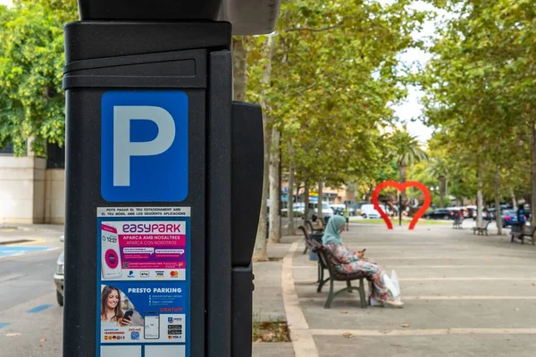 Manacor Spanje September 2022 Close Van Het Bord Betaald Parkeren — Stockfoto