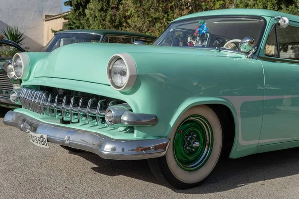 Felanitx Spain October 2022 Light Green 1954 Style Ford Car — 스톡 사진