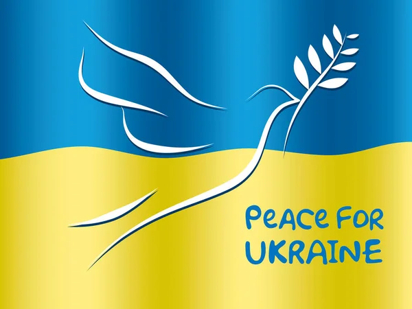 Paz Para Ucrânia Conflito Militar Entre Rússia Ucrânia Pomba Branca — Fotografia de Stock