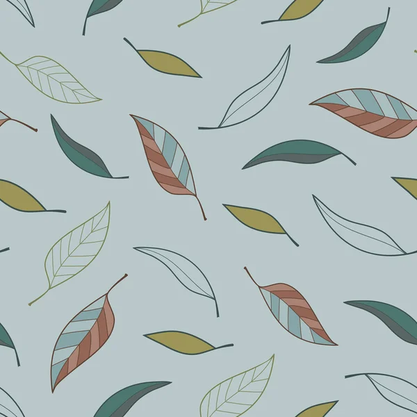 Light Green Modern Gum Leaf απρόσκοπτη σχεδιασμό μοτίβο — Διανυσματικό Αρχείο