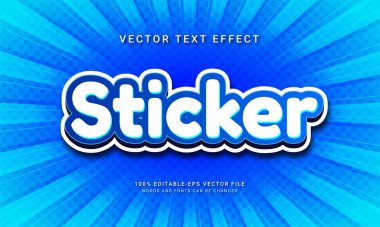 Mavi renkli düzenlenebilir metin efekti