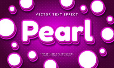 İnci düzenlenebilir metin efekti temalı lüks mücevher