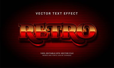 Kırmızı renk temalı yeniden düzenlenebilir metin efekti