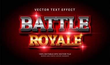 Battle Royale 3d düzenlenebilir metin efekti 