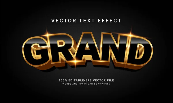 Grand Effet Style Texte Modifiable Avec Concept Élégant — Image vectorielle