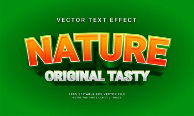 Doğal taze yeşil temalı orijinal düzenlenebilir metin tarzı efekti