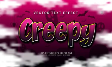 Cadılar bayramı temalı ürkütücü düzenlenebilir metin biçimi efekti