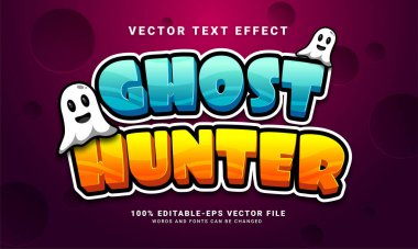 Cadılar Bayramı etkinliği teması için uygun hayalet avcısı düzenlenebilir metin biçimi efekti