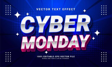 Siber pazartesi ışığı düzenlenebilir metin efekti siber pazartesi temalı olaylar için uygundur. 