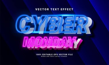 Siber pazartesi düzenlenebilir metin efekti pazartesi günü için uygun. 