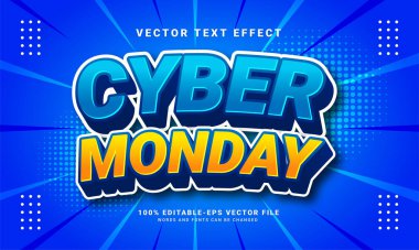 Siber pazartesi düzenlenebilir metin efekti pazartesi günü için uygun. 