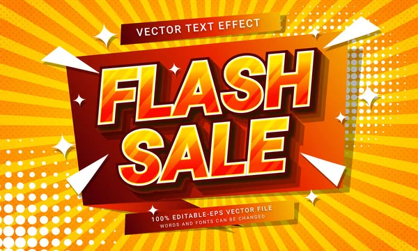 Flash Försäljning Redigerbar Text Stil Effekt Tema Försäljning Främjande — Stock vektor