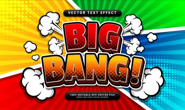 Comic Big Bang Upravitelný Textový Efekt Vhodný Pro Kreslený Styl — Stockový vektor