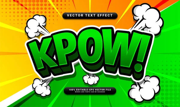 Comic Kpow Editierbare Texteffekte Geeignet Für Cartoon Stil Konzept — Stockvektor