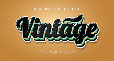 Klasik 3D metin efekti. Mavi renk temalı düzenlenebilir metin biçimi efekti.