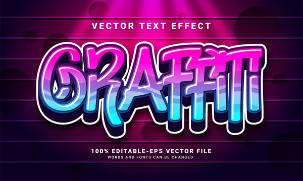 Graffiti Teksteffect Bewerkbare Tekst Kleurrijke Tekststijl — Stockvector