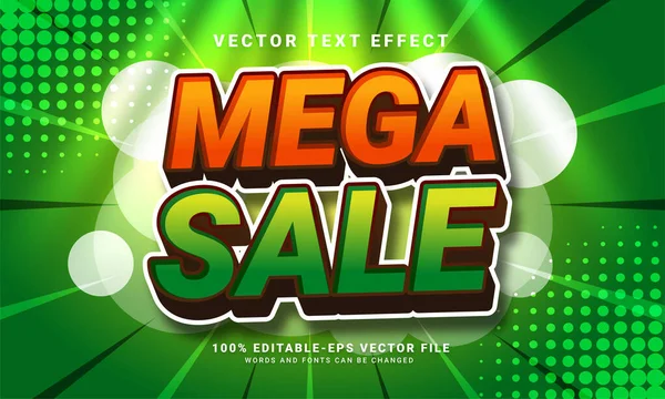Mega Vente Effet Texte Style Texte Modifiable Adapté Aux Ventes — Image vectorielle