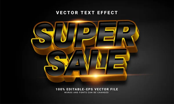 Super Sale Tekst Effect Bewerkbare Tekst Stijl Geschikt Voor Promotie — Stockvector