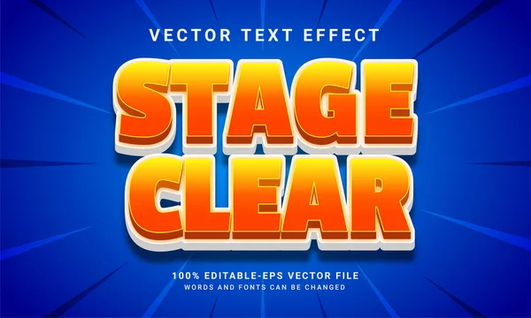 Steg Klar Redigerbar Text Stil Effekt Steg Klar Text Effekt — Stock vektor
