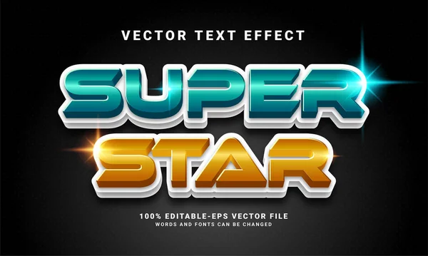 Эффект Текста Суперзвезды Эффект Табличного Текста Подходящий Темы Суперзвезды — стоковый вектор