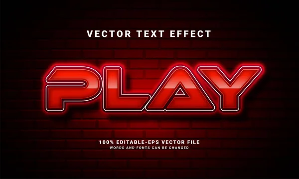 Rött Spel Text Effekt Redigerbar Text Stil Effekt Med Färgglada — Stock vektor