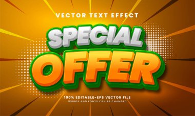 Ürün tanıtımı için uygun özel teklif 3B düzenlenebilir metin tarzı efekti.