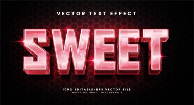 Parlak temalı tatlı düzenlenebilir metin biçimi efekti.