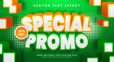 Promosyon için uygun özel tanıtımlı metin biçimi efekti. 