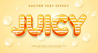 Taze ürün için uygun parlak temalı sulu düzenlenebilir metin biçimi efekti.