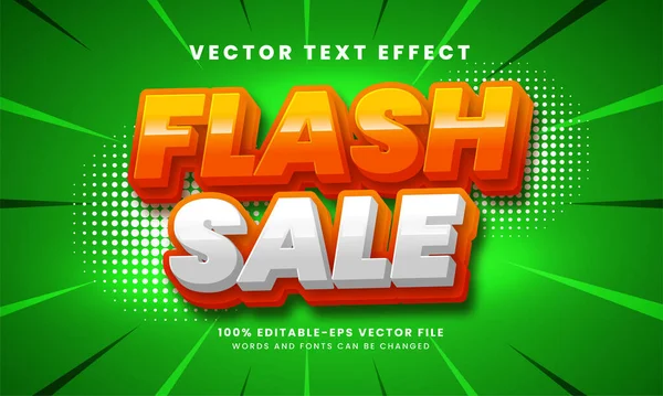 Flash Vente Effet Style Texte Modifiable Adapté Aux Besoins Promotion — Image vectorielle
