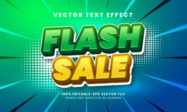 Flash Vente Effet Style Texte Modifiable Adapté Aux Besoins Promotion — Image vectorielle