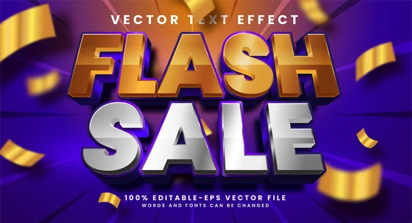 Flash Vente Éditable Effet Style Texte Effet Texte Élégant Avec — Image vectorielle