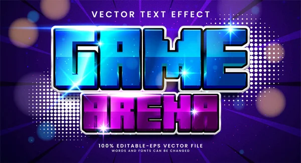 Game Arena Texteffekt Redigerbar Text Stil Och Lämplig För Speltillgångar — Stock vektor