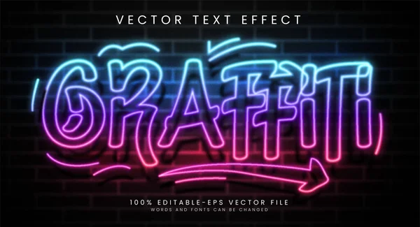 Graffiti Bewerkbare Tekst Stijl Effect Met Gradiënt Kleuren Geschikt Voor — Stockvector