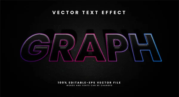 Grafiek Bewerkbaar Tekststijl Effect Met Neon Lichtthema — Stockvector