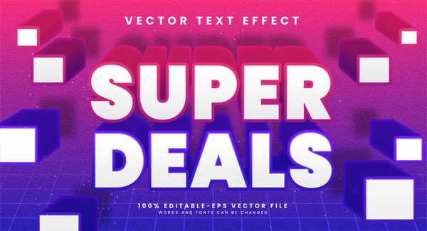 Super Deals Edible Text Style Effect Suitable Promotion Needs — стоковый вектор