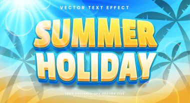 Yaz tatili düzenlenebilir metin efekti yaz etkinliğini kutlamak için uygun.