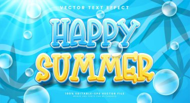 Yaz etkinliğini kutlamak için uygun yazlık düzenlenebilir metin efekti.
