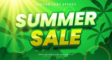 Yaz satışı düzenlenebilir metin efekti yaz etkinliğini kutlamak için uygun.