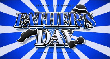 Babalar günü düzenlenebilir metin efekti Babalar Günü etkinliğini kutlamak için uygun..