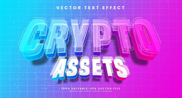 Crypto Redigerbar Text Effekt Lämplig För Digital Cryptocurrency Tema — Stock vektor