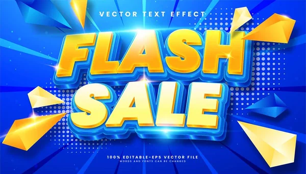 Flash Vente Effet Texte Modifiable Adapté Pour Produit Promotion — Image vectorielle