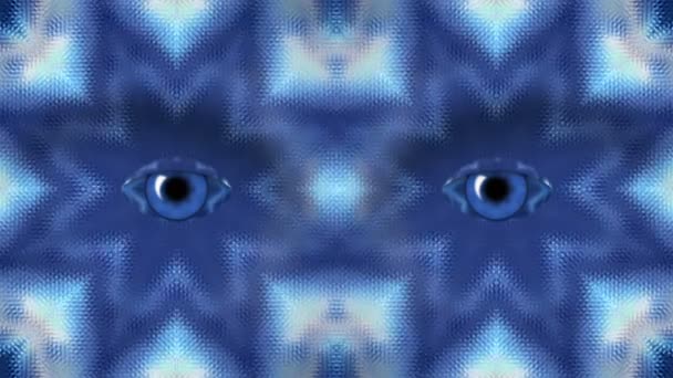 Eyes. The sky is in a kaleidoscope. Executor. Background. — Stock Video