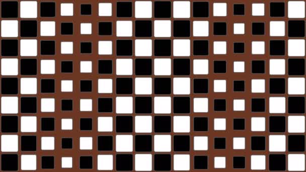 Abstração de xadrez. Células pretas e brancas. — Vídeo de Stock