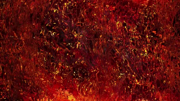 Fondre. Fond de feu de craie. L'art. Illusion vitreuse de mouvement matériel. L'abstraction. Boucle. — Video