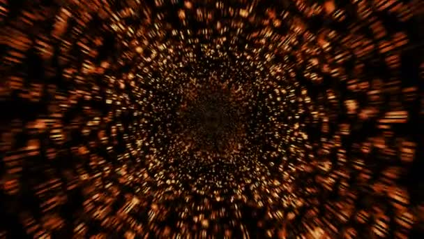 Fire tunnel. 4K motion graphics. Beautiful abstraction. Flight in futuristic space. — Stock videók