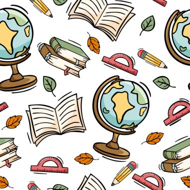 Elle çizilmiş kusursuz desen karalama stiliyle okula geri döndü. Okula sorunsuz bir şekilde dönüyorum..