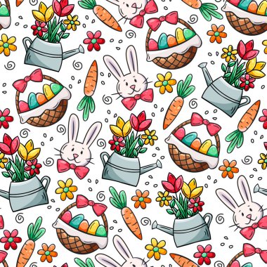 Karalama tarzında kusursuz Paskalya deseni. 