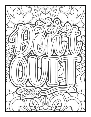 Motivasyon tırnak boyama sayfası. İlham verici tırnak boyama sayfası. Olumlu alıntılama sayfası. Olumlu tırnak boyama sayfası. İyi titreşimler. Motive edici küfür. Motivasyonel tipografi.