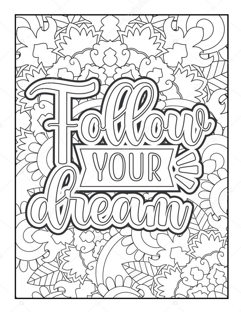 Motivational quotes coloring page. Inspirational quotes coloring page. Affirmative quotes coloring page. Positive quotes coloring page. Good vibes. Coloring book for adults. Motivational swear word coloring page.